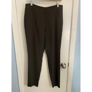 Akris Trouser Dress Pants Size 30 Brown Wool High Rise Tapered Leg Preppy Twee